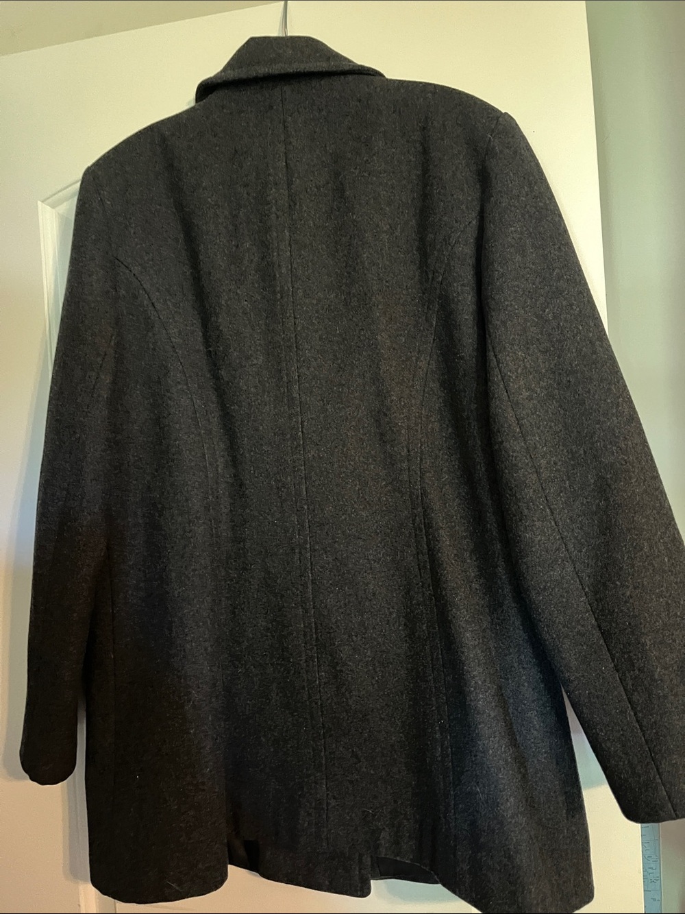 Like New Jason Kole Ladies Black Double-Breasted Wool Pea Coat Size XL - Picture 6 of 7